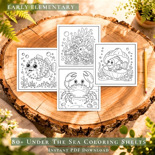 Ocean Coloring Pages for Kids | 80+ Under the Sea Coloring Sheets, Ocean & Marine Life Animals Coloring Pages, Sea Life Coloring Book PDF - Etsy