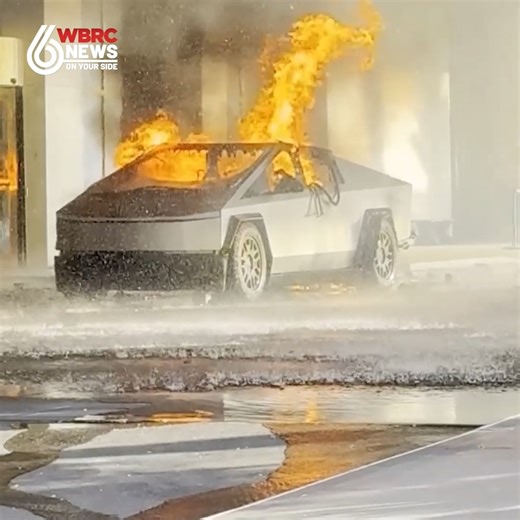 8.7K views · 35 reactions | Las Vegas Cybertruck Explosion: Burning Cybertruck in Front of Trump International Hotel (01/01/25). | WBRC 6 News | Facebook