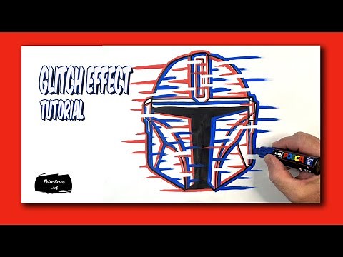 How to Draw the GLITCH EFFECT using Posca Markers