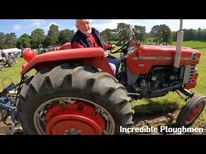 1965 Massey Ferguson 175 Multi-Power 3.9 Litre 4-Cyl Diesel Tractor (70 HP) with Ransomes Plough