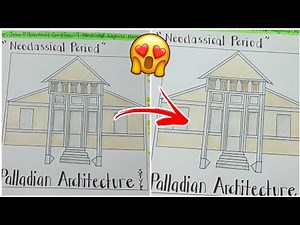 How To Draw or Sketch A Neoclassical Period ARCHITECTURE | With design ideas Colors Paint