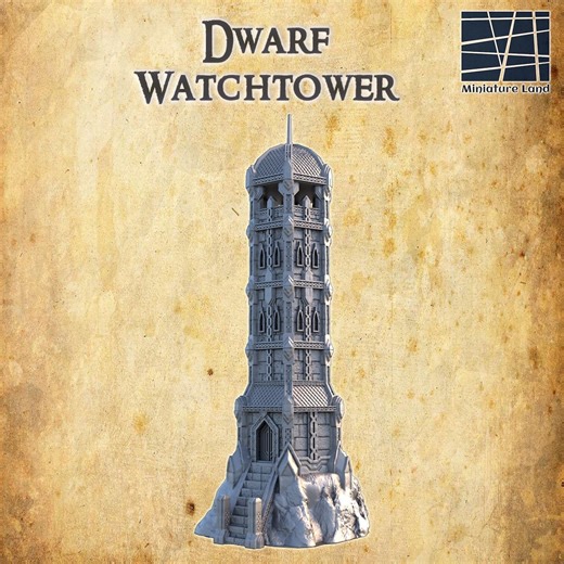 Dwarf Watchtower 28mm/32mm Scale Large 3D Printed Modular Scenery for Fantasy Wargaming Terrain, RPG, Frostgrave, D&D - Etsy