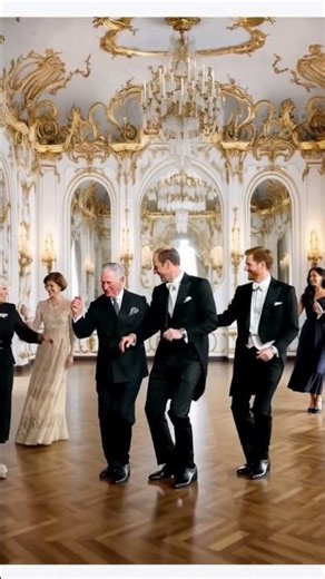 King Charles, Prince William, and Prince Harry Dance with Their Families at Royal Palace Party music