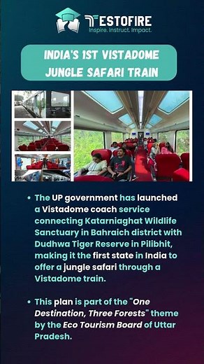 India’s First Vistadome Jungle Safari train launched by Uttar Pradesh #india #upgovt #testofire