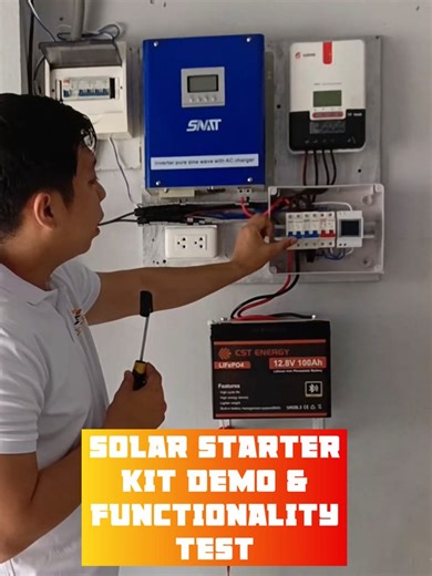 Solar Starter Kit Demo and functionality test ✅ Pwede sa TV, Computer, Laptop, Cellphones, Small Ref, Washing, Rice Cooker, Amplifier, Router Any appliances below 1000 watts total load ✅ This set-up is not for Electric Heater, Electric pump/motors, Aircon ❌ Higher set-up available ⚡ Free installation in Lapu-Lapu and nearby cities 👌 Service installation and materials ✅ Transportation not included ❌ MESSAGE NOW FOR INQUIRIES 📥 #solarpower #SOLARKIT #GoSolarNow #JoeSolar #renewableenergy | JOE S