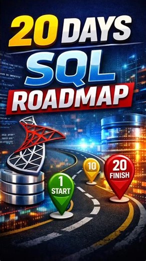 20 Days SQL Roadmap 🚀 Become Job-Ready FAST! #shorts #sql