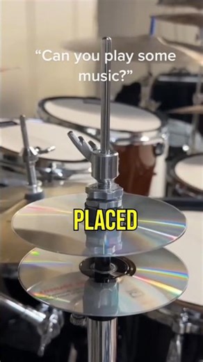 CD as a cylinder #drum #drumming #funny #fun