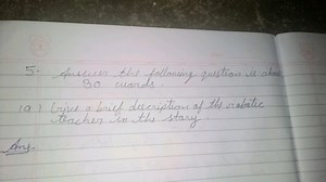 Question: Give a brief description of the robotic teacher in th... | Filo