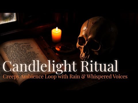 Candlelight Ritual – Creepy Ambience Loop with Rain & Whispered Voices