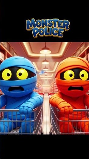 Monsters at the Supermarket! | Monster Police Rhymes