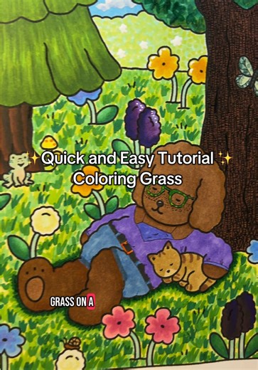 Coloring Grass with Colored Pencils: Quick Tutorial
