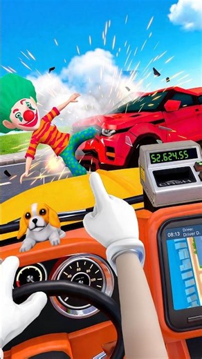 🤡 Clown passenger vs Taxi driver 🚕