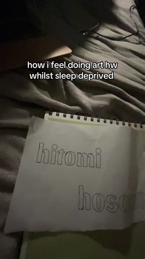 Art Homework Struggles While Sleep-Deprived