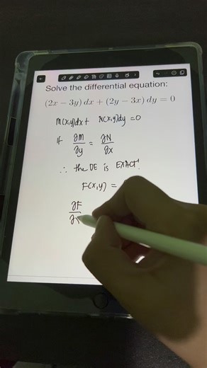 Exact Differential Equation #enginerdmath #math | Enginerdmath
