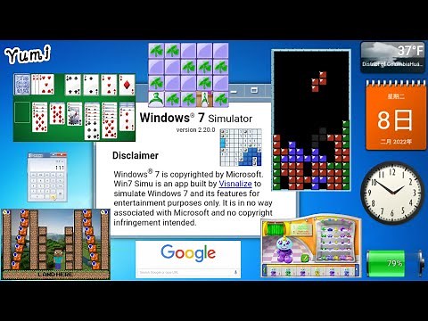 【Yumi / 悠咪】『Win7 模擬器 Windows 7® Simulator』手機Win7模擬。在手機體驗 Windows 7。試用測試
