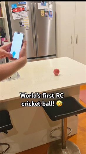 Remote controlled cricket ball!? 😲 #cricket