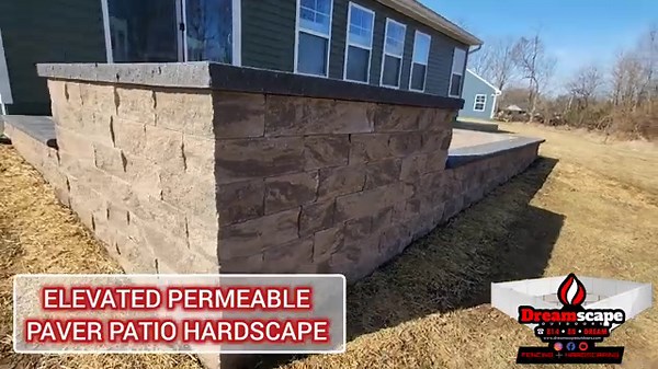 Elevated Permeable Paver Patio Installation | Hardscape Experts in New Oxford, PA