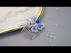 #Beebeecraft DIY beautiful butterfly #comb with #glassbeads and #pearlbeads.
