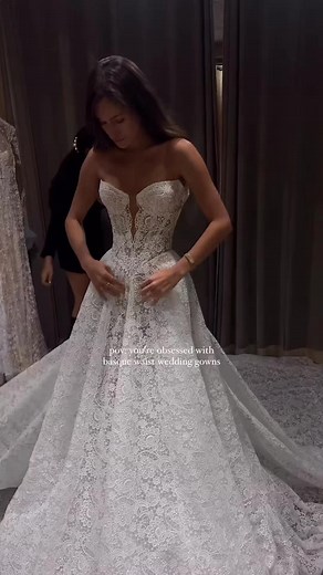 A trend we love - Basque Waist Wedding Dresses. This gown coming soon to our Salt Lake City, Utah bridal shop.