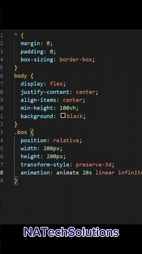 Create Stunning 3D Rotation Animation with HTML & CSS | Quick Tutorial