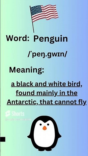 How to Pronounce Penguin in American Accent #learnenglish #learning