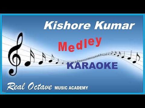 Kishore Kumar DANCE Medley KARAOKE with Eng. हिन्दी Lyrics Scrolling [ PARTY SONGS ]