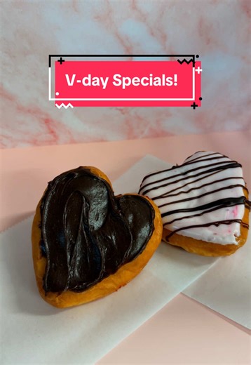 Heart Shaped Donuts for V-Day Specials!
