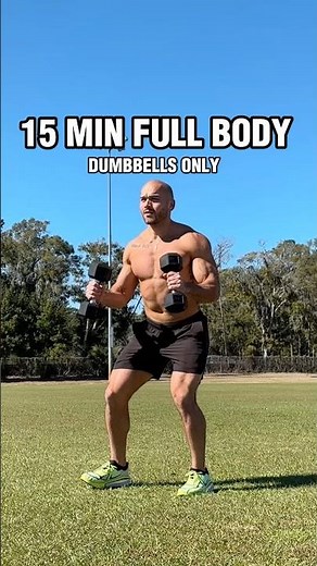 🔥 15 Min Full Body Dumbbell Workout at Home (Burn Fat + Build Muscle)