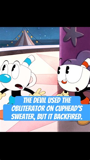 The devil used the Obliterator on Cuphead's sweater, but it backfired. #shorts #funny #shortvideo