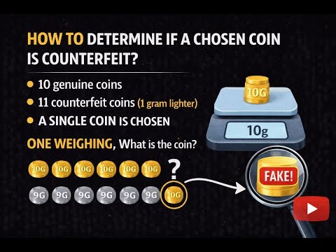 single weighing to detect the fake coin