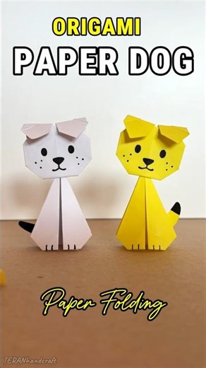 Easy Origami Dog 🐶 Step-by-Step Paper Craft