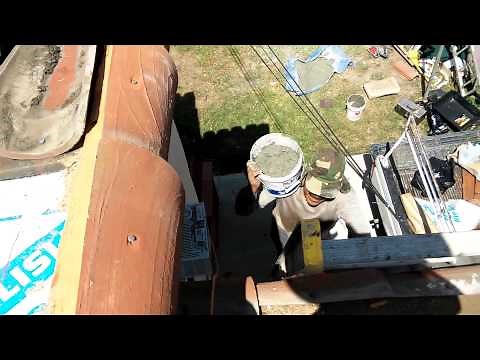 Clay 2 Piece tile with 100% mortar.