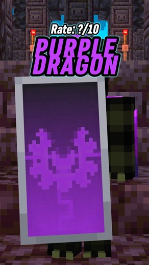 Minecraft: PURPLE DRAGON Shield Design #minecraft #shorts