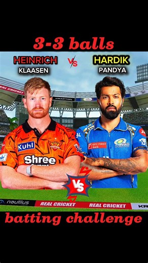 HENRIK KLASEN VS HARDIK PANDYA | Bowled Out Challenge | Real Cricket 24 #shorts