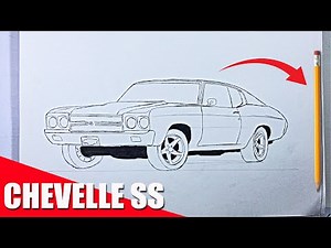 HOW TO DRAW A CHEVELLE SS IN PENCIL SUPER EASY