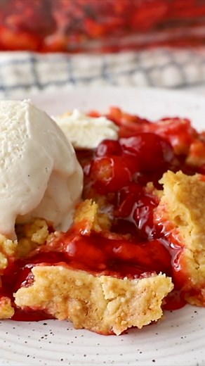 Cherry Dump Cake! WRITTEN RECIPE: https://bellyfull.net/cherry-dump-cake/ | Belly Full