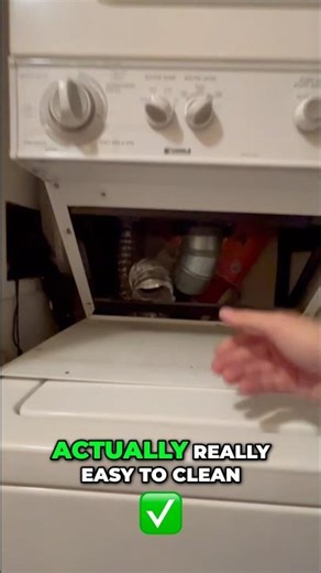 Clean Your Double Stack Dryer EASILY! #shorts