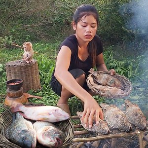 elcome to My Natural Food Jungle Page. Today we would like to show about: Cooking Big Red Fish using salt & Grilling for jungle yummy delicious food " . Hope you enjoy my adventure and cooking in forest. Thank you! #Mynaturalfoodjungle #yummyfood #fishing #grilling #jungle #food #deliciousfood #cooking | My Natural Food Jungle