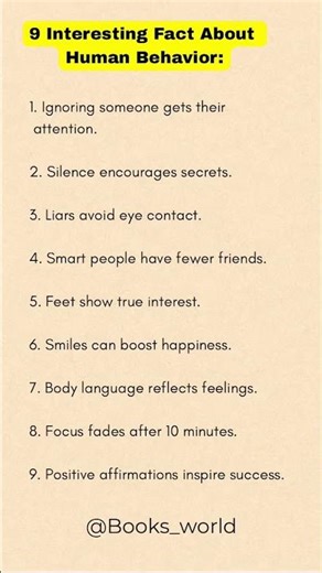 9 Interesting Facts About Human Behavior 🧠 (Psychology Secrets)