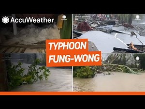 Typhoon Waves Crash INTO Philippines Hotel, Tear up Roads