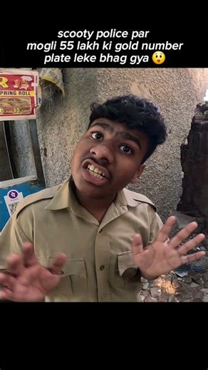 scooty police par mogli 55 lakh ki gold number plate leke bhag gya 😲 #short #trending #youtube