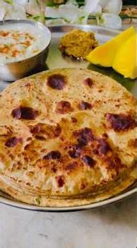 आसान तरीके से बनाए, बिना भरे आलू पराठा 🔥 🤯 | Easy Aloo Paratha Recipe | #shorts