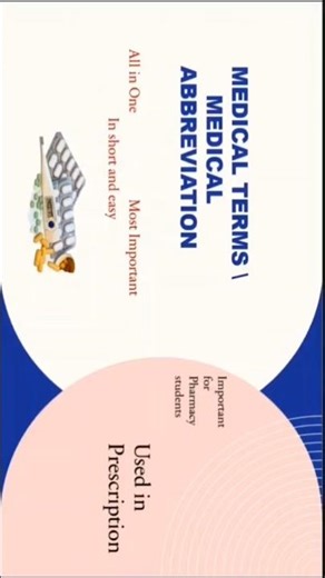 Medical terms & abbreviation in one short #pharmacy #medical #notes #abbreviation