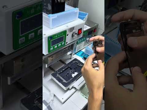 iPhone LCD Frames Fixed with Glue Dispenser Machine Very Easy & Very Fast Working.