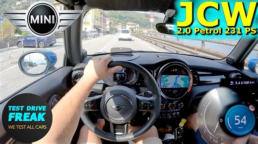 2024 Mini John Cooper Works Convertible 231 PS | Country road POV drive in Bella Italia