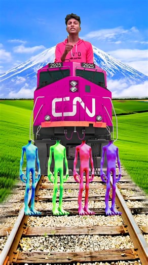 Green, yallow & pink colour alien dance .. more