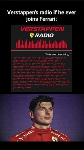 This partnership would last 3 races... #F1 #MaxVerstappen #ScuderiaFerrari