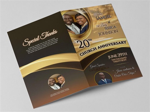 Editable Pastor Appreciation Program Template | Church Anniversary (digital Download) - Etsy