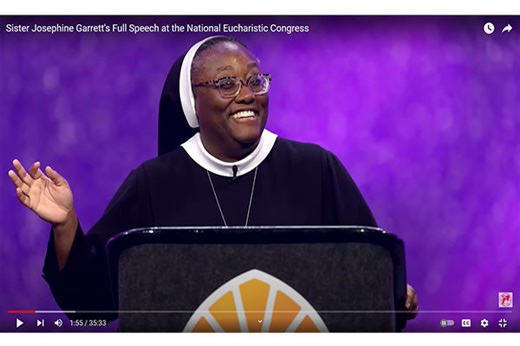 Sister Josephine Garrett at National Eucharistic Congress