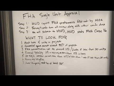 THE FHA SINGLE UNIT CONDO APPROVAL PROCESS